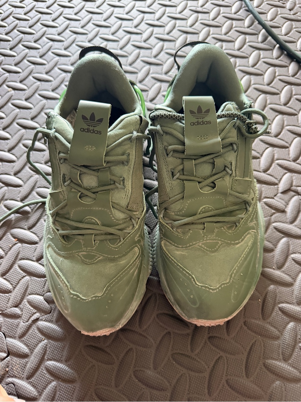 adidas Kids Olive-Tone Lightweight Athletic Sneakers